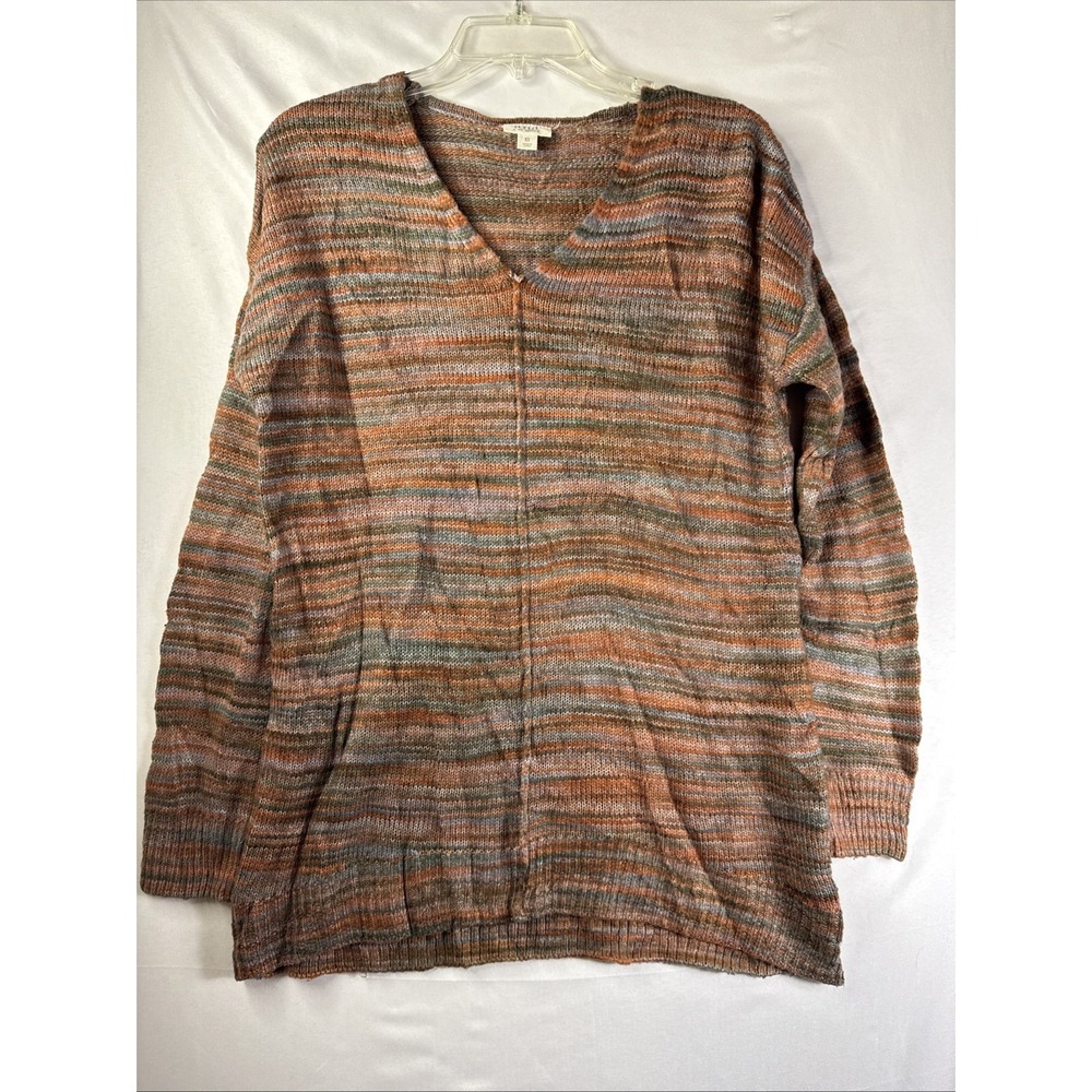 A.N.A Women's Rust/Pink/Purple Pullover Sweater XS Long Sleeve‎ V Neck Boho Chic